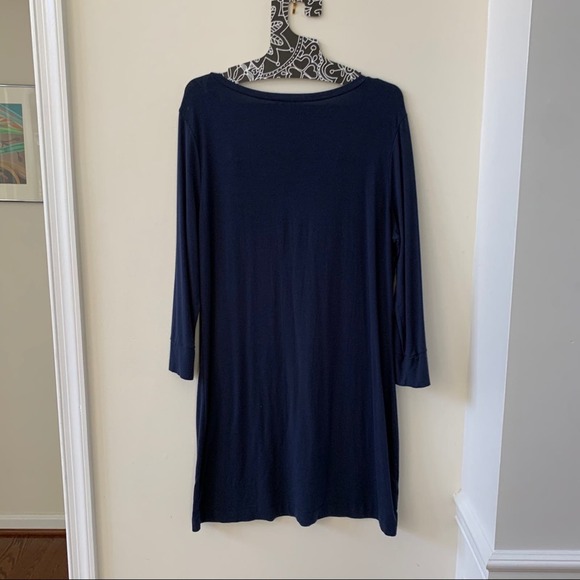 Anne Taylor Loft Long V Neck Soft Tunic Large Top - Picture 2 of 4